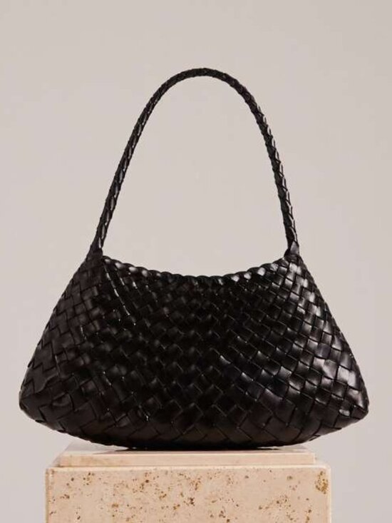 Dragon Diffusion Handbags - Dragon Diffusion rosanna woven leather shoulder bag in black
